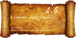 Linkner Gyöngyi névjegykártya